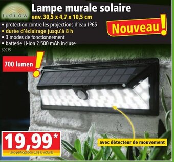 Norma Lampe murale solaire offre