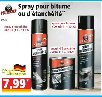 Norma Spray pour bitume ou d'étanchéité offre