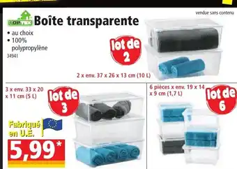 Boîte transparente