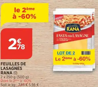 Bi1 Feuilles de lasagnes rana offre