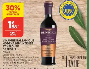 Bi1 Vinaigre balsamique modena igp offre
