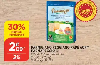 Bi1 Parmigiano reggiano râpé aop offre
