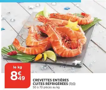 Bi1 Crevettes entiéres cuites réfrigérées offre