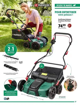 Lidl Scarificateur - Sécateur De Pelouse électrique offre
