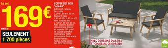Brico Dépôt COFFEE SET BOIS "ALANA" offre
