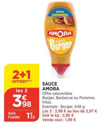 Bi1 Sauce amora offre