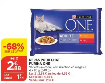 Bi1 Repas pour chat purina one offre