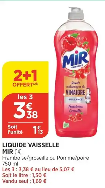 Bi1 Liquide vaisselle mir offre