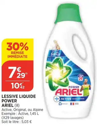 Bi1 Lessive liquide power ariel offre