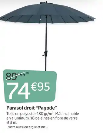 Jardiland Parasol droit “Pagode” offre