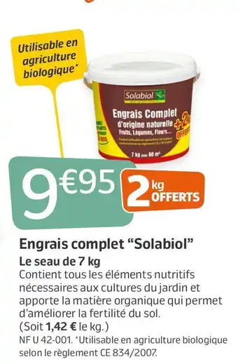 Jardiland Engrais complet offre