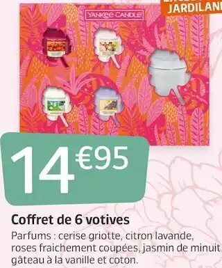 Jardiland Coffret de 6 votives offre