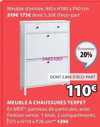 JYSK Meuble à Chaussures Terpet offre