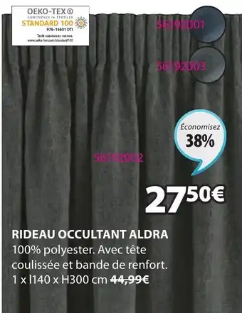 JYSK Rideau Occultant Aldra offre