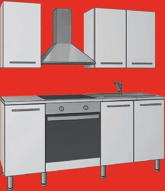 Brico Dépôt CUISINE "CHIA" IMITATION CHÊNE GRIS offre