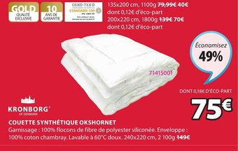 JYSK Couette Synthétique okshornet offre