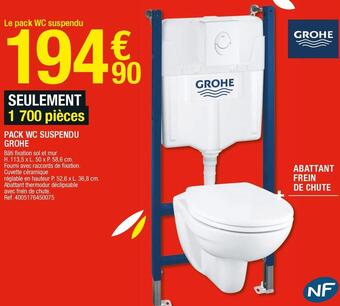 Brico Dépôt PACK WC SUSPENDU offre