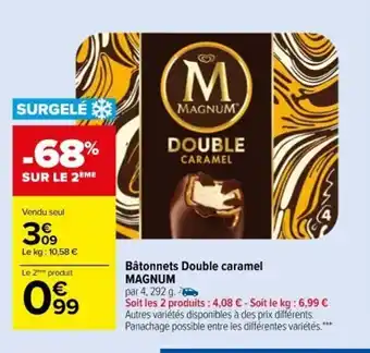 Carrefour Market Bâtonnets Double Caramel offre