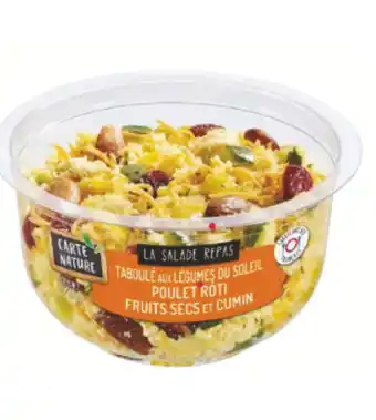 naturéO TABOULÉ AUX LÉGUMES, POULET RÔTI offre