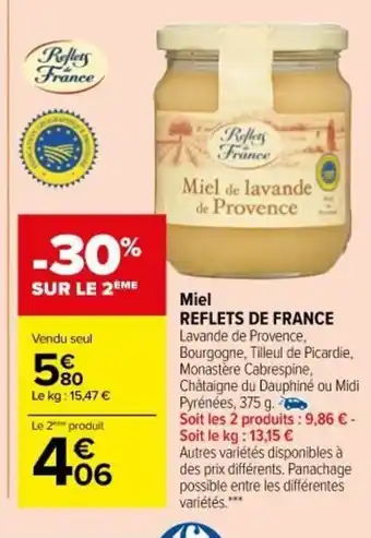 Carrefour Market Miel reflets de France offre