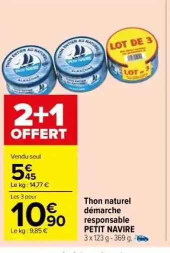 Carrefour Market Thon Naturel Démarche offre