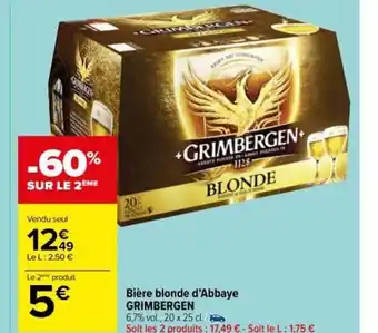 Carrefour Market Bière Blonde d'Abbaye offre