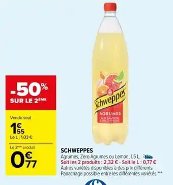 Carrefour Market Schweppes offre
