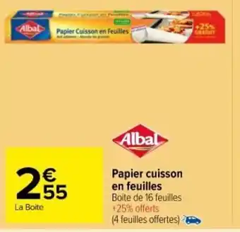 Carrefour Market Papier Cuisson En Feuilles offre