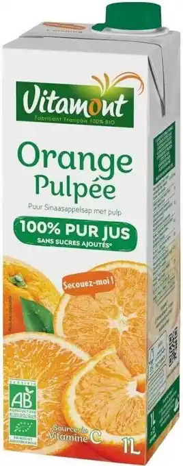 naturéO JUS D'ORANGE PULPÉE PUR JUS TETRA offre