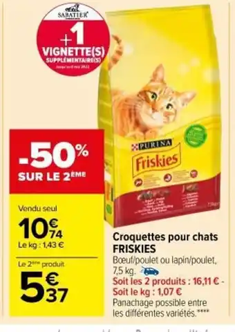 Carrefour Market Croquettes Pour Chats offre