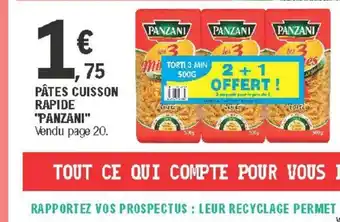 E.Leclerc Pâtes Cuisson Rapide "Panzani" offre