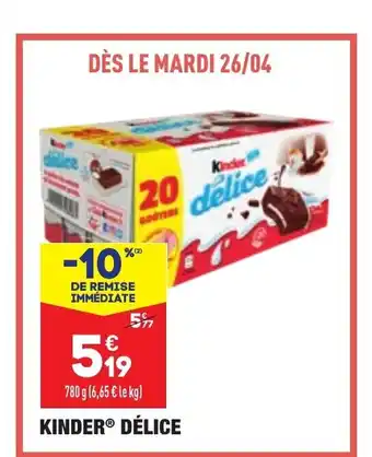 ALDI Kinder Délice offre