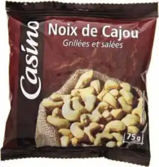 Géant Casino Noix de Cajou Grillées et Salées offre
