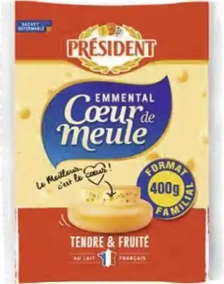 Géant Casino Emmental Cœur de Meule 28% M.G 400 g offre