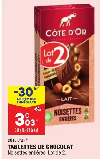 ALDI Tablettes de Chocolat offre