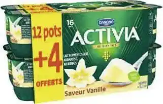 Géant Casino Activia au Bifidus Saveur Vanille offre