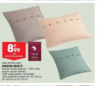 ALDI Coussin Déco offre
