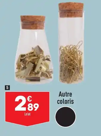 ALDI Pinces à Reliure Et Trombones En Bocal offre