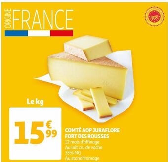 Auchan Comté aop juraflore fort des rousses offre