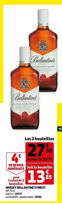 Auchan Whisky ballantine's finest offre