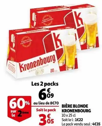Bière blonde kronenbourg