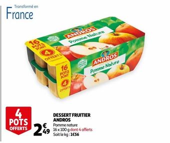 Auchan Dessert fruitier andros offre