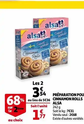 Préparation pour cinnamon rolls alsa