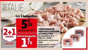 Auchan Chiffonnade de mortadelle auchan le charcutier offre