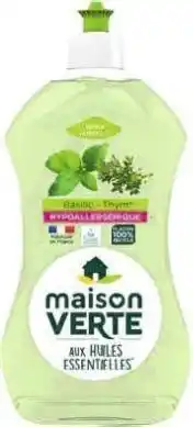 Liquide vaisselle Ecolabel Aux Huiles Essentielles Basilic - Thym