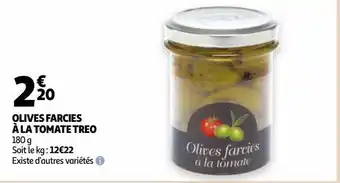 Auchan Olives farcies à la tomate treo offre