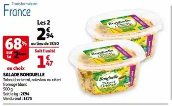 Auchan Salade bonduelle offre