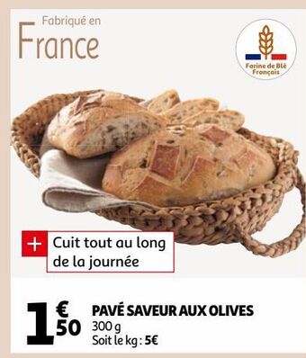 Auchan Pavé saveur aux olives offre