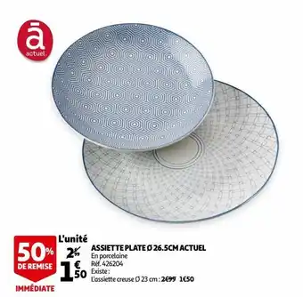 Auchan Assiette plate actuel offre