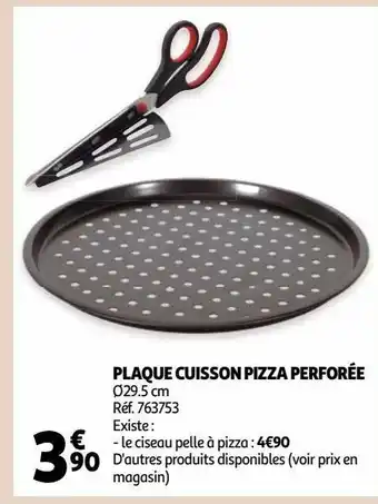 Auchan Plaque cuisson pizza perforée offre